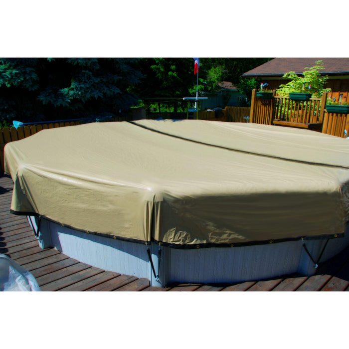 10-Year HPI Ultimate Winter Pool Cover for 21' Round Pools (Cover Size 25') Made In America