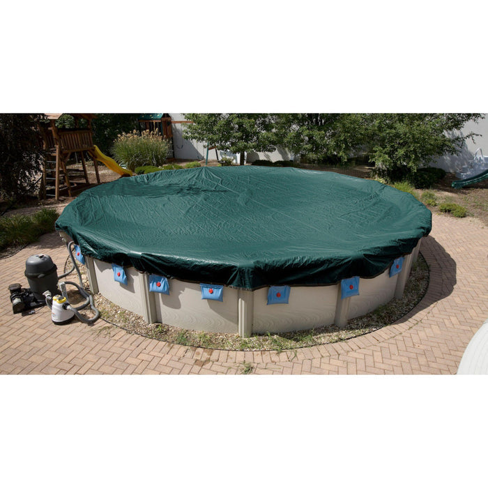 12-Year Midwest Canvas Supreme Plus Winter Pool Cover for 33 ft. Round Pools (Cover Size 37')