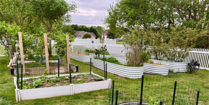 18" Tall 12x3 ft Galvanized Steel Raised Garden Bed - Anleolife