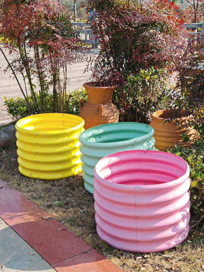 18" Tall 24" Wide Round Sturdy Kids Raised Garden Beds (Set of 4) - Anleolife