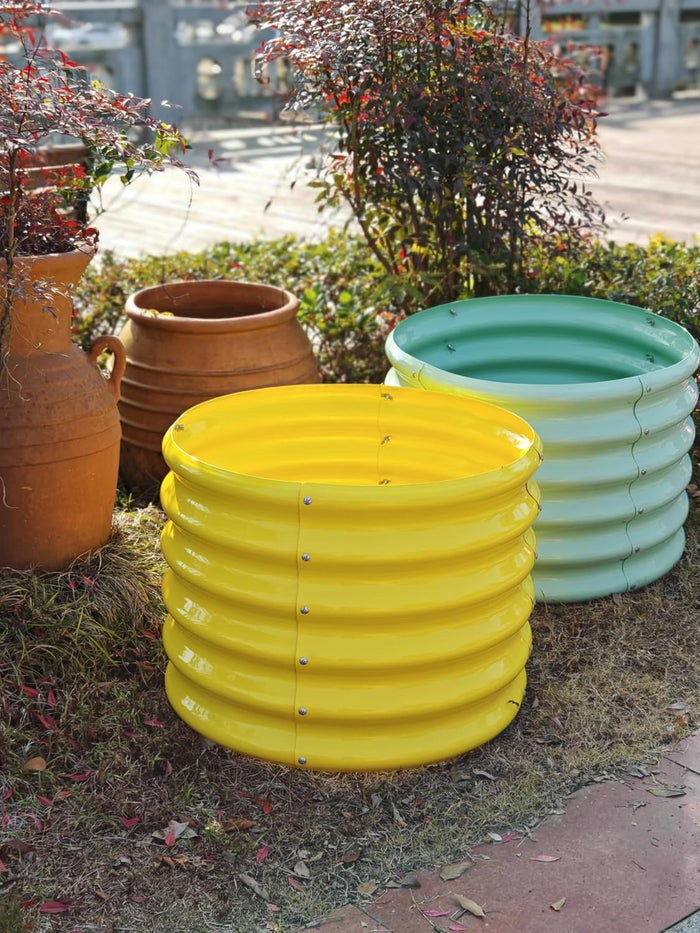 18" Tall 24" Wide Round Kids Raised Garden Beds (Set of 4) - Anleolife