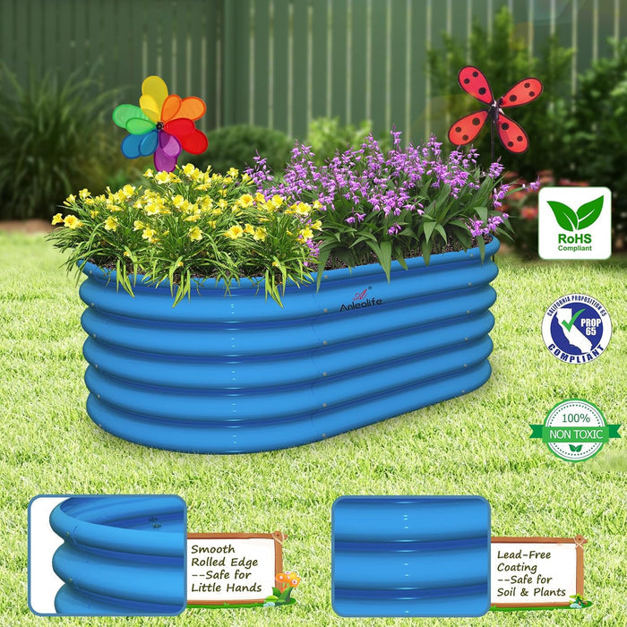 18" Tall 3x2 ft Easy Assembly Kids Raised Garden Beds (Set of 3) - Anleolife