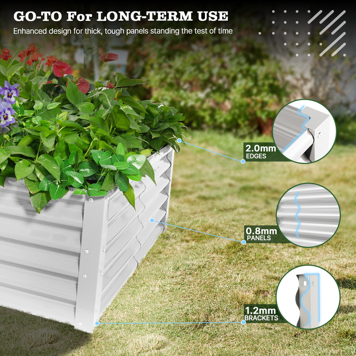 18" Tall 4x4 ft Easy Assembly Raised Garden Bed