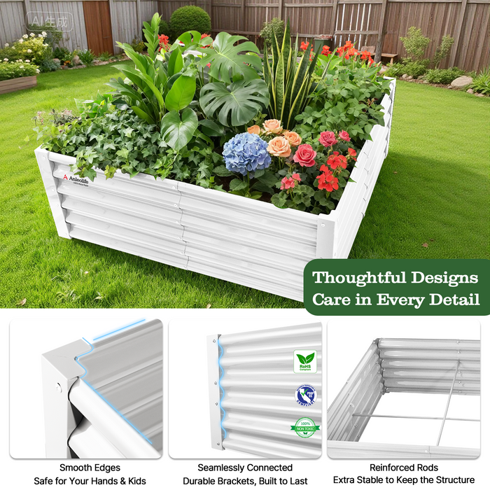18" Tall 4x4 ft Easy Assembly Raised Garden Bed