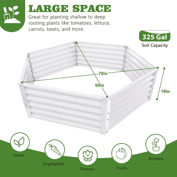 18" Tall 5.8x5 ft Easy Assembly Raised Garden Beds - Anleolife