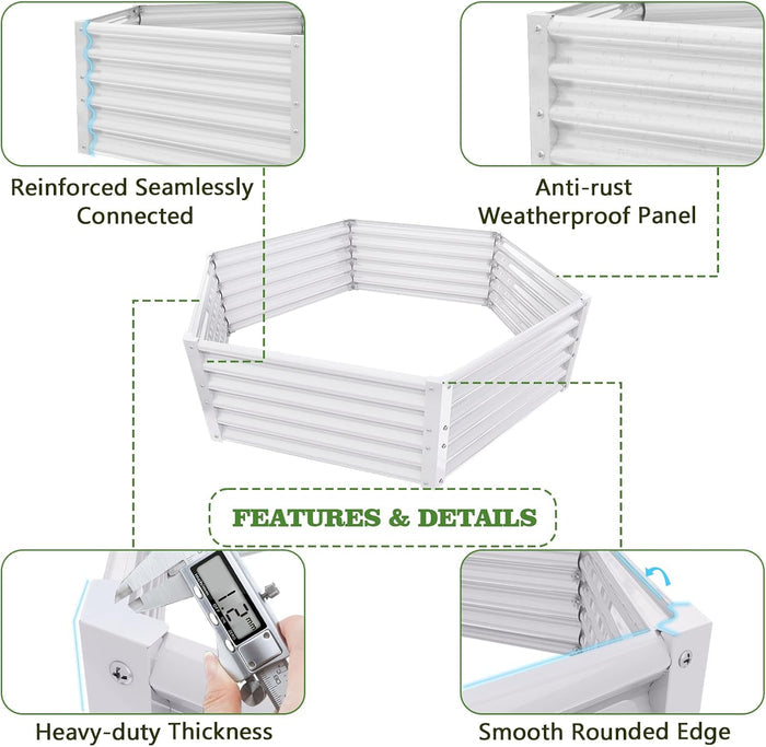 18" Tall 5.8x5 ft Easy Assembly Raised Garden Beds - Anleolife