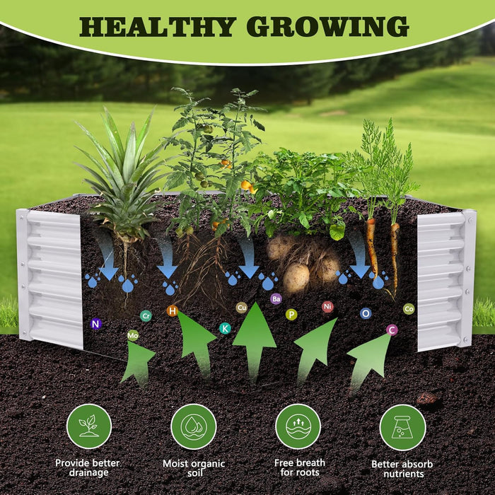 18" Tall 5.8x5 ft Easy Assembly Raised Garden Beds - Anleolife
