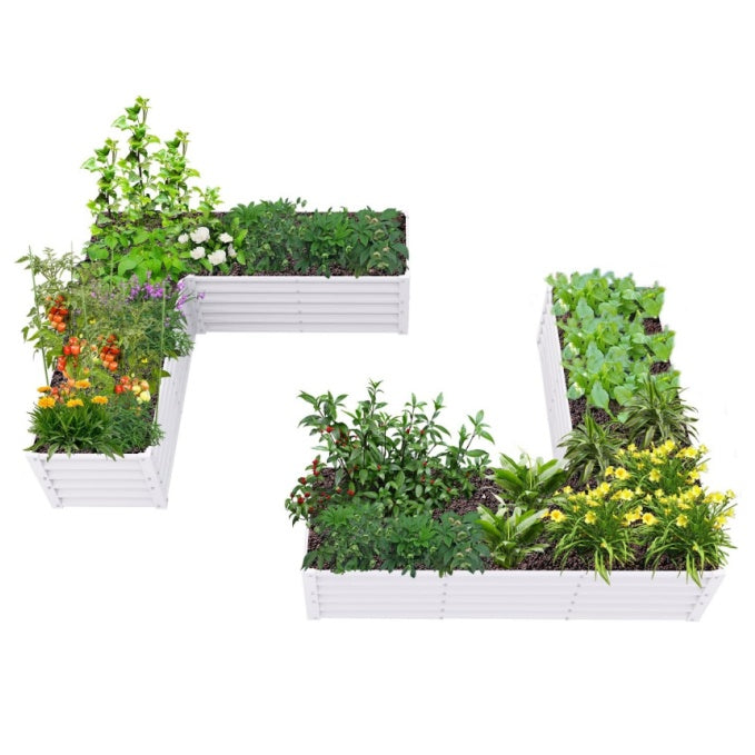 18" Tall 6.2x6.2 ft L-Shaped Raised Garden Bed - Anleolife