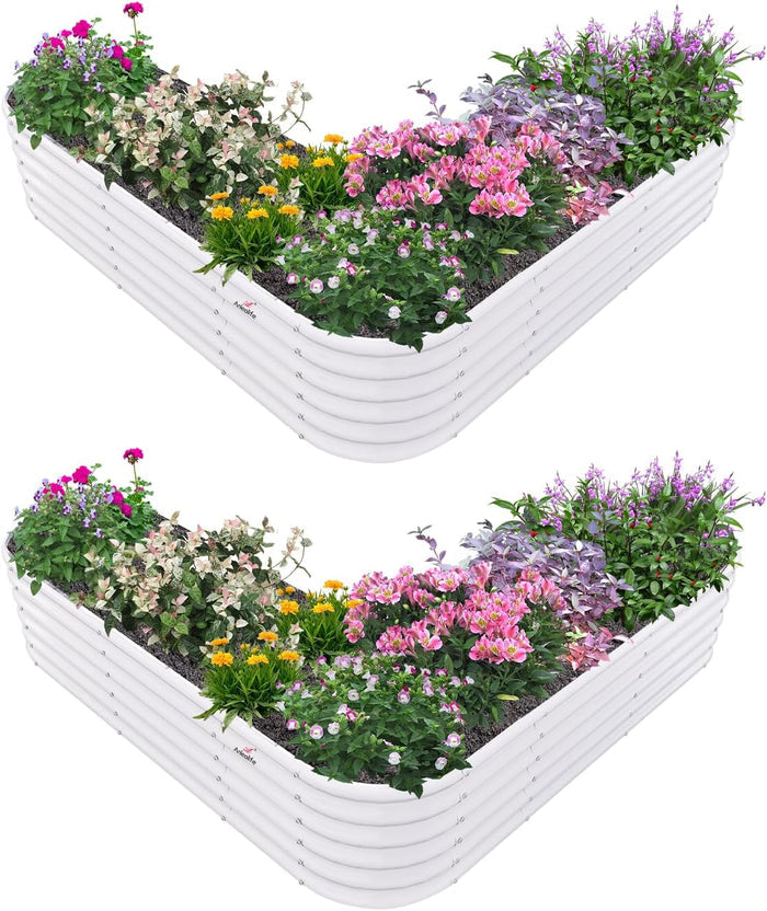 18" Tall 6x6 ft Heart Shape Raised Garden Bed - Anleolife
