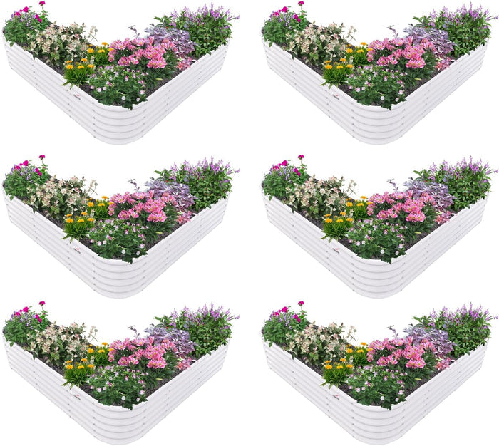 18" Tall 6x6 ft Heart Shape Raised Garden Bed - Anleolife
