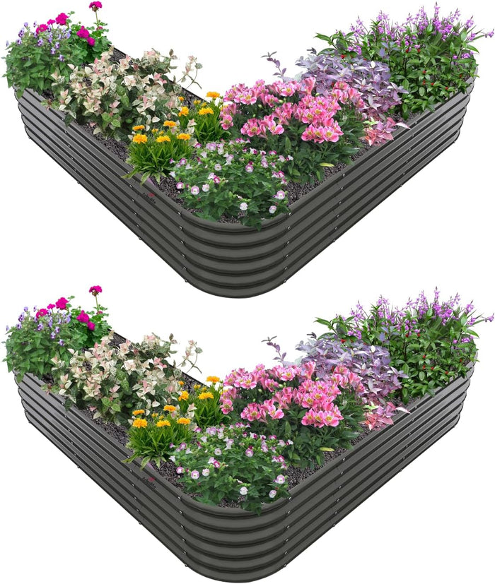 18" Tall 6x6 ft Rust-Resistant Raised Garden Bed - Anleolife
