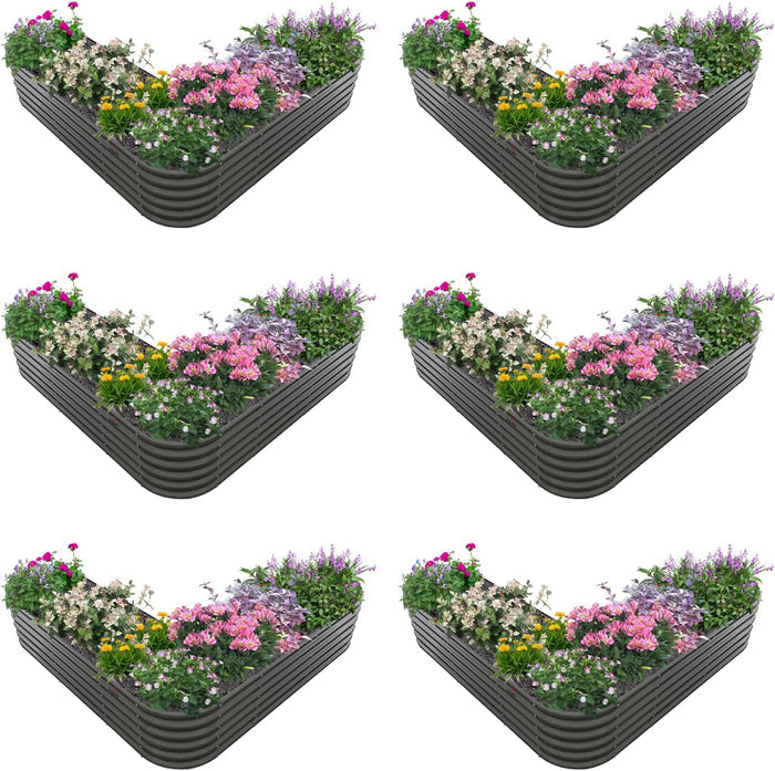 18" Tall 6x6 ft Rust-Resistant Raised Garden Bed - Anleolife