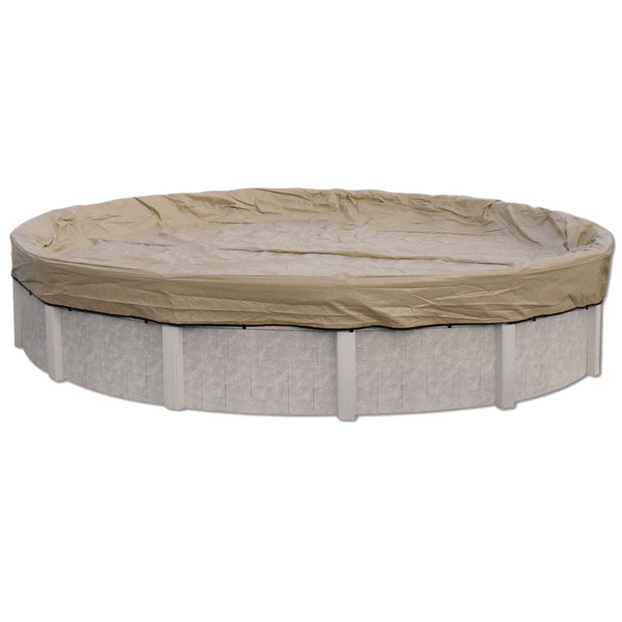 20-Year Midwest Canvas Elite Winter Pool Cover for 12' x 24' Oval Pools (Cover Size 16' x 28')