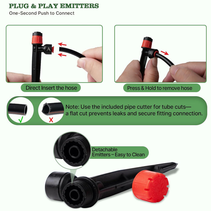 230FT Drip Irrigation System Kit for Raised Garden Beds & Backyard Gardens