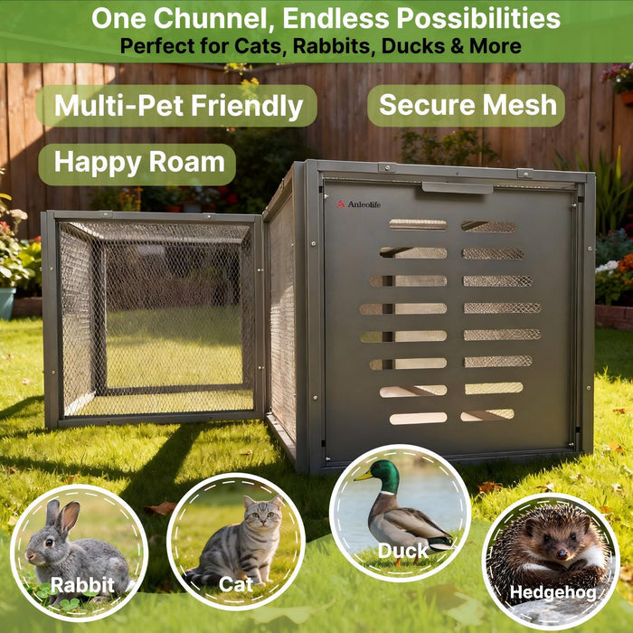 23.6" Chicken Run Extension for Coops – Modular Metal Chicken Tunnel System