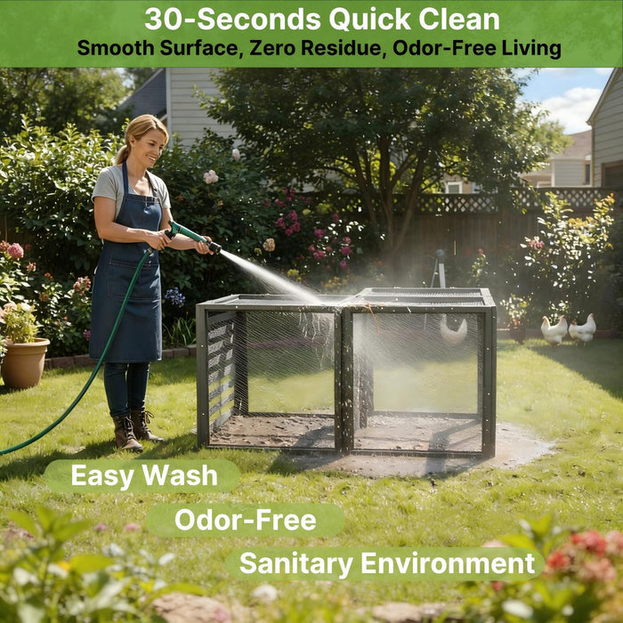 23.6" Chicken Run Extension for Coops – Modular Metal Chicken Tunnel System