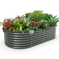 24" Extra Tall 6x3 ft Rust-Resistant Raised Garden Bed - Anleolife #quartz-gray