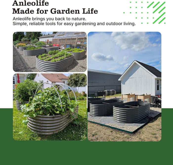 Made for Garden Life - Oval Raised Garden Bed #quartz-gray