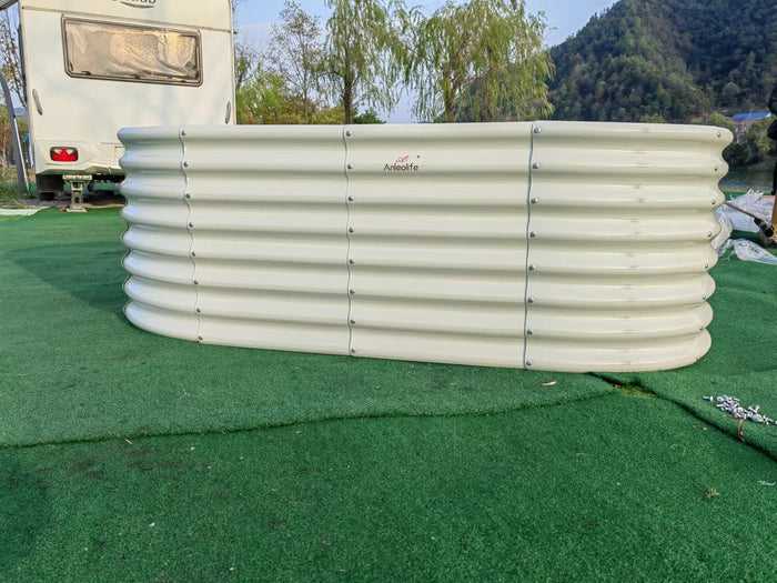 24" Extra Tall 8x4 ft Modular Raised Garden Bed - Anleolife #antique-white