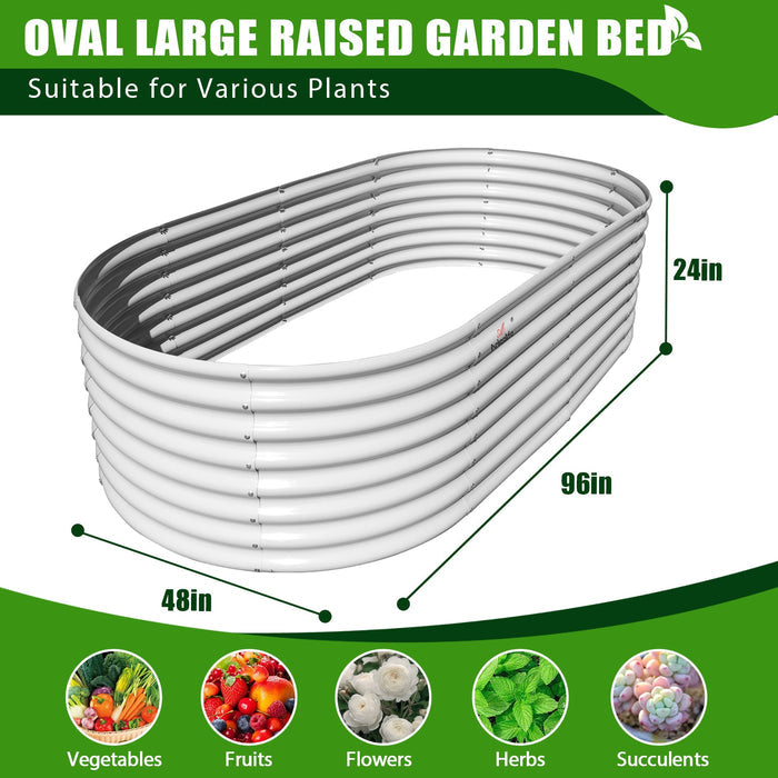 24" Extra Tall 8x4 ft Modular Raised Garden Bed - Anleolife
