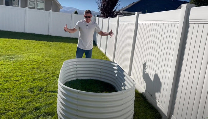 24" Extra Tall 8x4 ft Modular Raised Garden Bed - Anleolife #antique-white