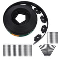 2''x20ft No-dig Black Plastic Garden Landscape Edging Kit, 24pcs Spikes incl. - Anleolife