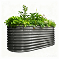30" Extra Tall 6x3 ft Galvanized Steel Raised Garden Bed