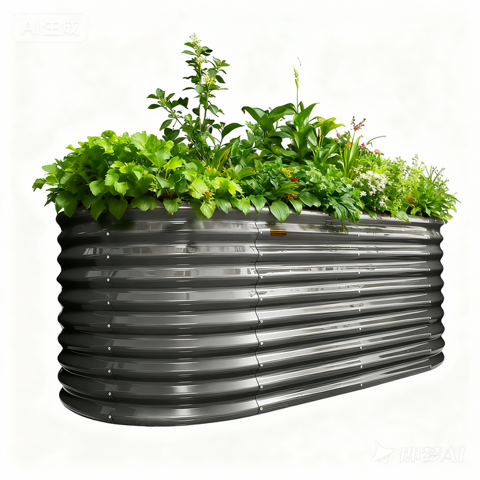 30" Extra Tall 6x3 ft Galvanized Steel Raised Garden Bed