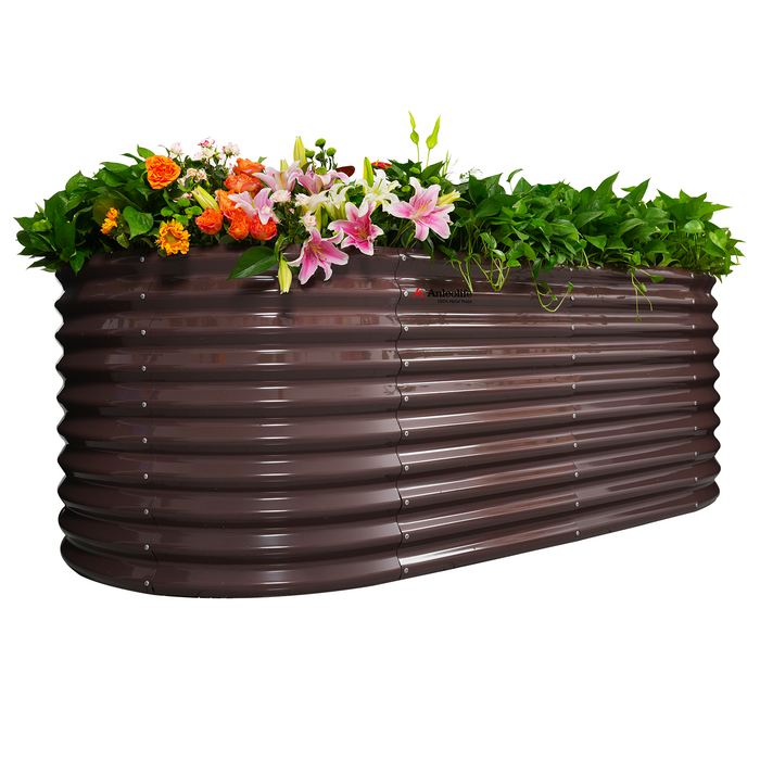 30" Extra Tall 8x4 ft Galvanized Steel Raised Garden Bed