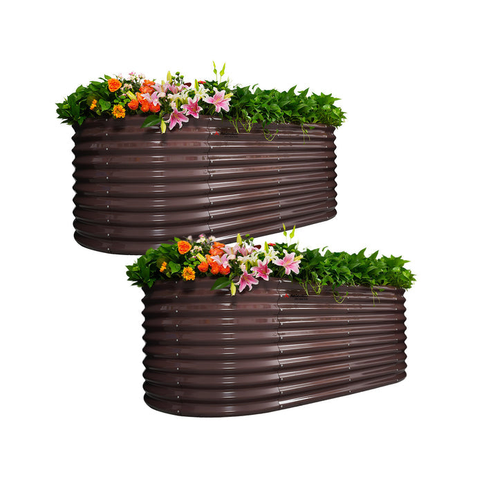 30" Extra Tall 8x4 ft Galvanized Steel Raised Garden Bed