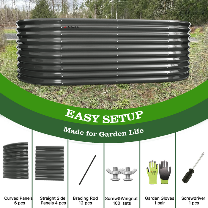 30" Extra Tall 8x4 ft Modular Raised Garden Bed