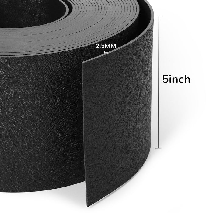 5''x 20ft Anti-UV Black Plastic Garden Landscape Edging, 6pcs Stakes incl. - Anleolife