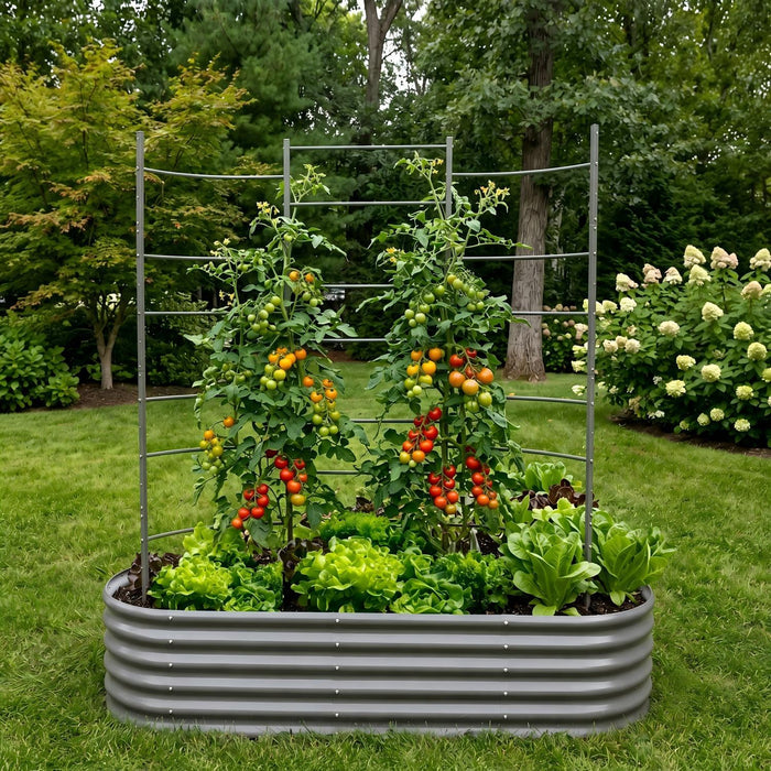 6 FT Heavy-Duty Metal Garden Trellis for Raised Beds & Vertical Growing