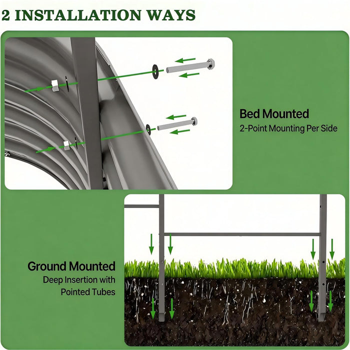 6 FT Heavy-Duty Metal Garden Trellis for Raised Beds & Vertical Growing