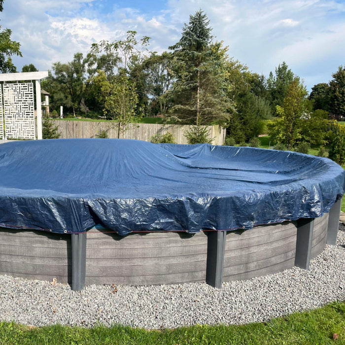 8-Year Midwest Canvas Deluxe Winter Pool Cover for 24 ft. Round Pools (Cover Size 27 ft.)