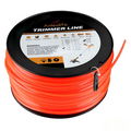 Anleolife Commercial Square Trimmer Line .130'' x 420ft, 3lb Orange