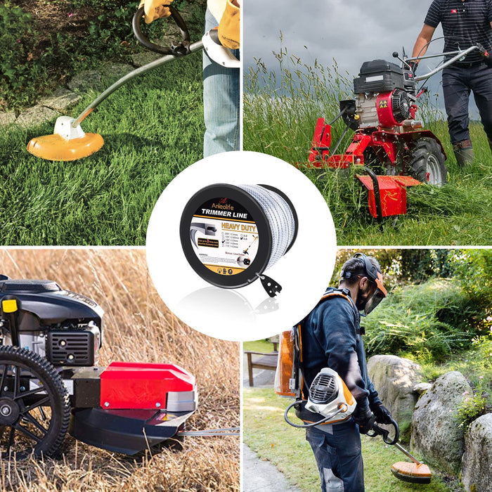 Anleolife Heavy Duty Square 155" x 442ft String Trimmer Line 5lb - Anleolife