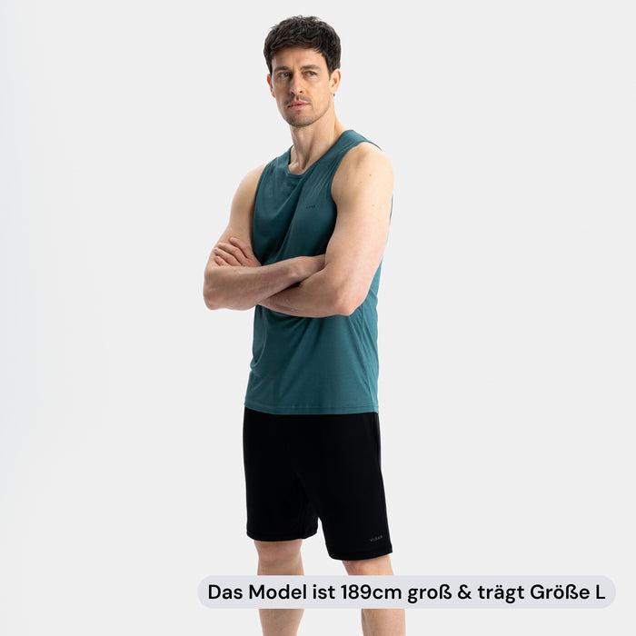 ANSWER | Sleeveless Sport Shirt | Deep Sea Green