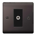 BG NBN64 Nexus Metal Black Nickel 1 Gang Satellite Socket