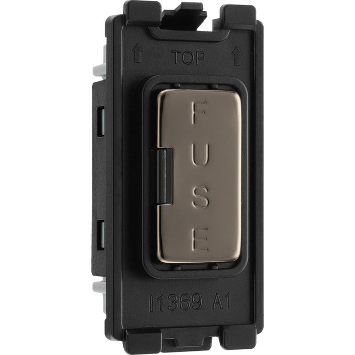 BG RBNFUSE Nexus Black Nickel Grid Fuse Hld 13A Fused
