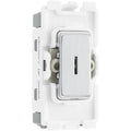 BG RBS30KY Nexus Brushed Steel Grid 20AX Sc Key Switch Double Pole