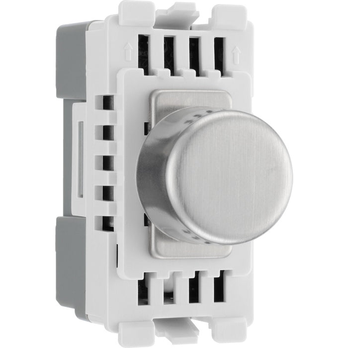 BG RBSDTR Nexus Brushed Steel Grid Dimmer 2W