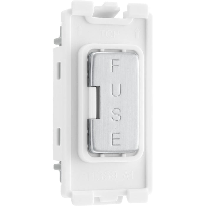 BG RBSFUSE Nexus Brushed Steel Grid Fuse Hld 13A Fused