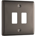 BG RNBN2 Black Nickel 2-Module Front Plate