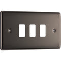 BG RNBN3 Nexus Black Nickel 3-Module Front Plate