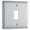 BG RNBS1 Nexus Brushed Steel 1-Module Front Plate