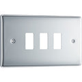 BG RNPC3 Nexus Polished Chrome 3-Module Front Plate