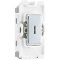 BG RPC12KY Nexus Polished Chrome Grid 20AX Sc Key Switch 2W, Single Pole