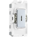 BG RPC30KY Nexus Polished Chrome Grid 20AX Sc Key Switch Double Pole