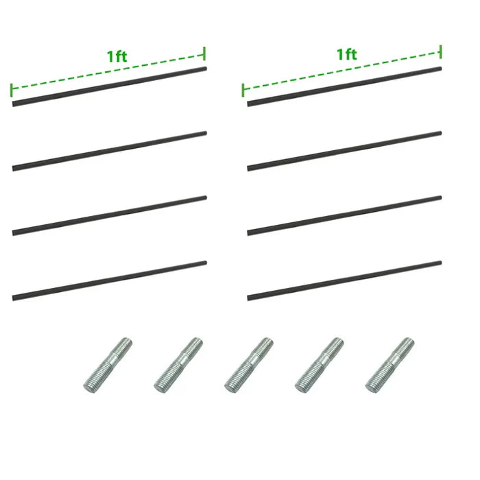 2ft (2×1ft rods) / Quartz Gray